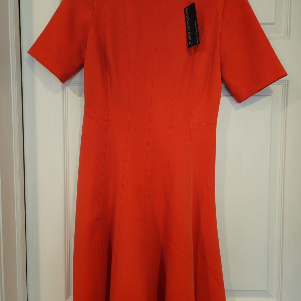 Banana Republic Vibrant Red Midi Dress